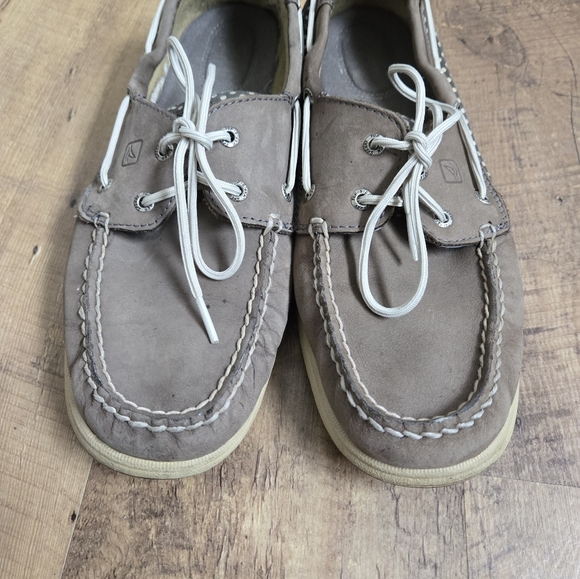 Sperry Women's Grey Leather 9.5m Boat Shoes - Picture 7 of 16